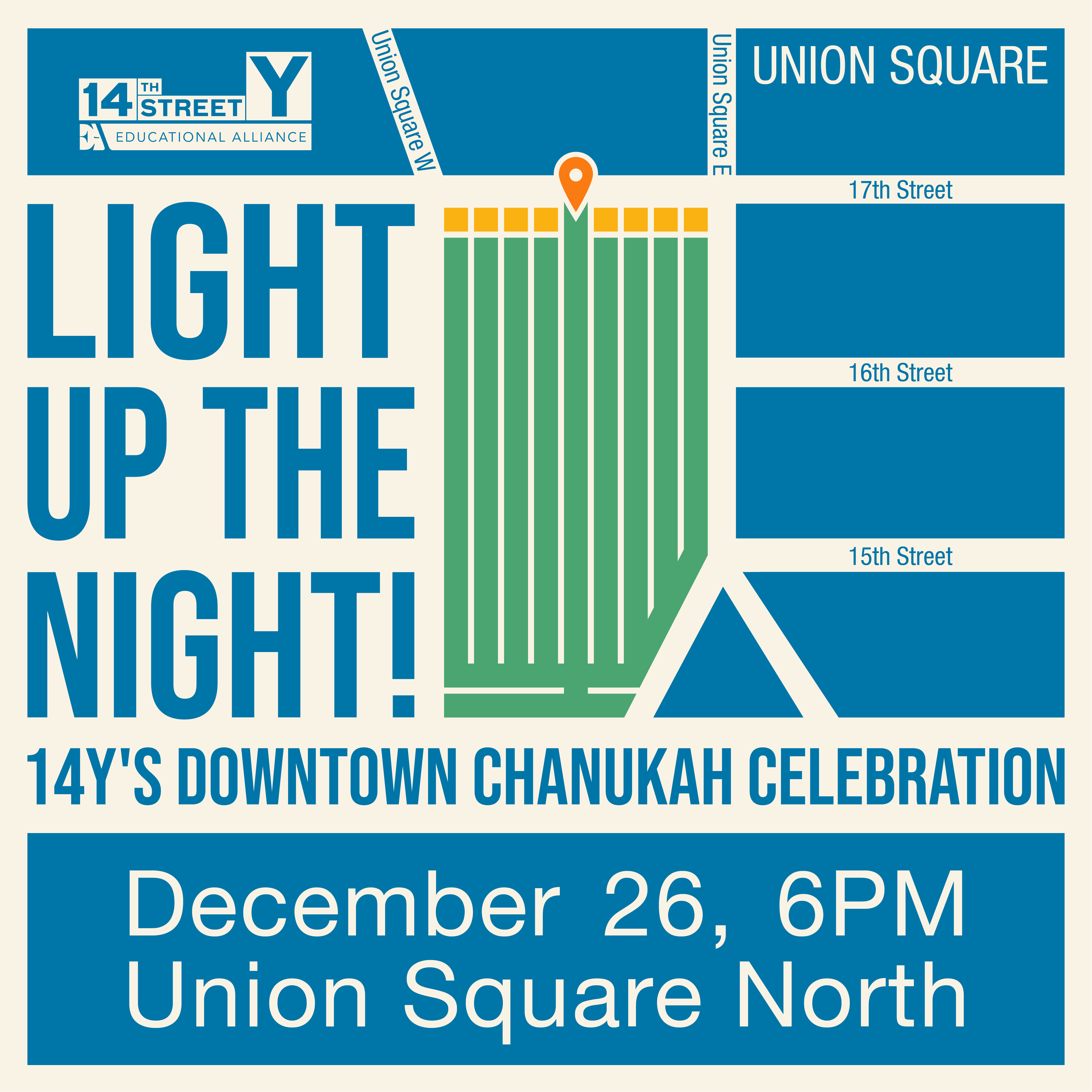 Light Up the Night: 14Y's Downtown Chanukah Celebration