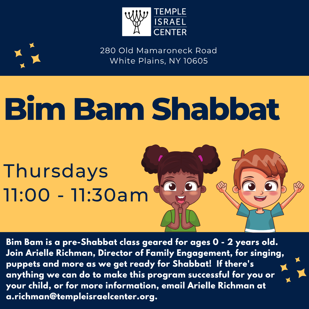 Bim Bam Shabbat Class at Temple Israel Center - NYC Event Calendar