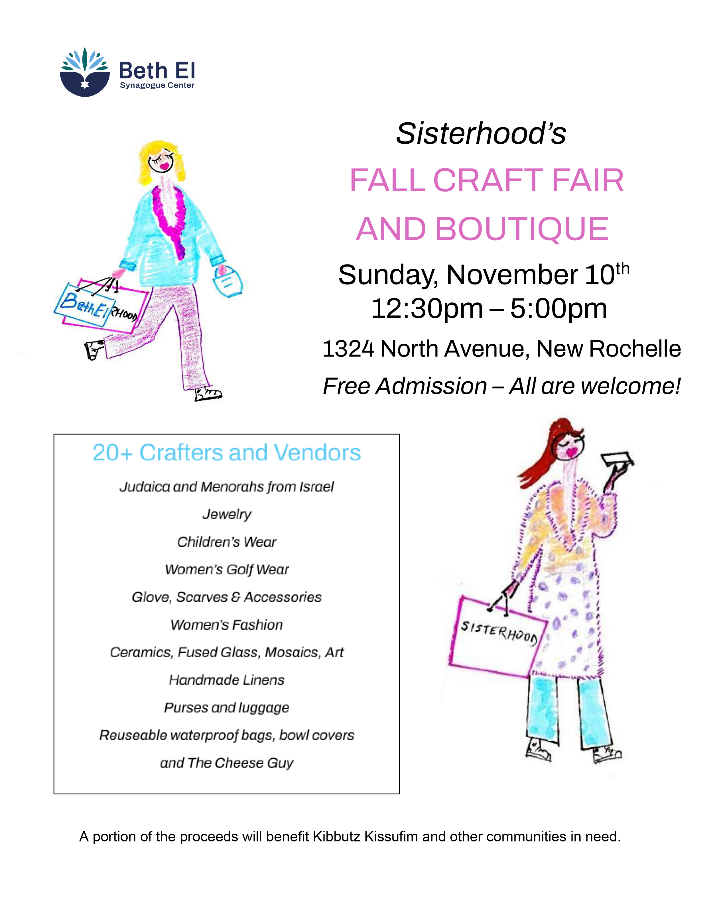 Beth El Synagogue Center's Sisterhood Fall Craft Fair & Boutique
